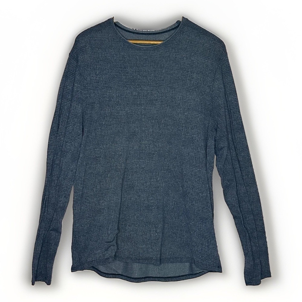 Lululemon Metal Vent‎ Tech Long Sleeve Shirt Blue Seamless Running Workout L